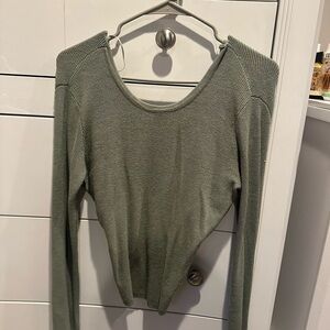 Simple Sage Long Sleeve Top